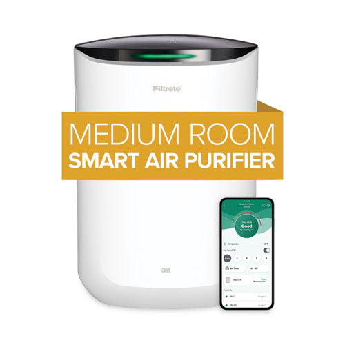 Smart Medium Room Air Purifier, 150 Sq Ft Room Capacity, White