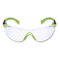 Solus 1000-series Safety Glasses, Black/green Plastic Frame, Clear Polycarbonate Lens