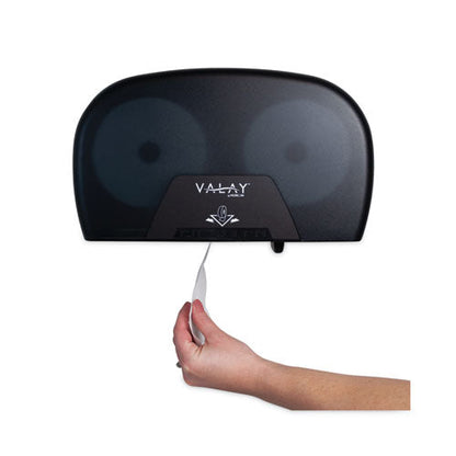 Morsoft Plastic Small Core Tissue Dispenser, 5.4 X 8.51 X 13.55, Black
