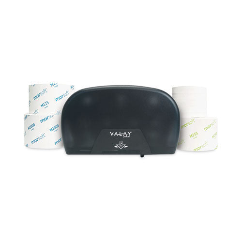 Morsoft Plastic Small Core Tissue Dispenser, 5.4 X 8.51 X 13.55, Black