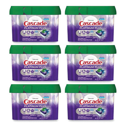 Platinum Plus Actionpacs Dishwasher Detergent Pods, Fresh Scent, 20.7 Oz Tub, 38/tub, 6/carton
