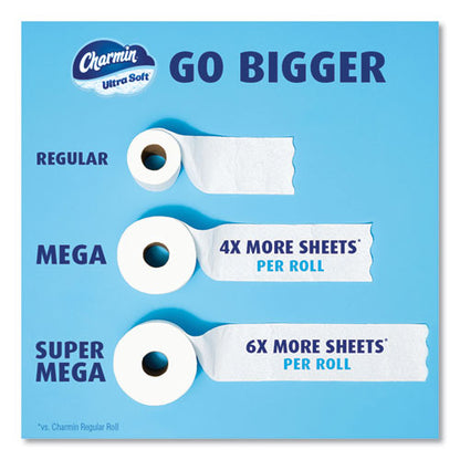 Ultra Soft Bathroom Tissue, Mega Roll, Septic Safe, 2-ply, White, 224 Sheets/roll, 18 Rolls/carton