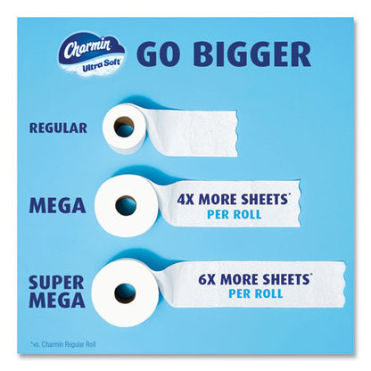 Ultra Soft Bathroom Tissue, Mega Roll, Septic Safe, 2-ply, White, 224 Sheets/roll, 12 Rolls/pack, 4 Packs/carton