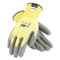 G-tek Kev Cut-resistant Seamless-knit Gloves, X-large (size 10), Yellow/gray, 12 Pairs