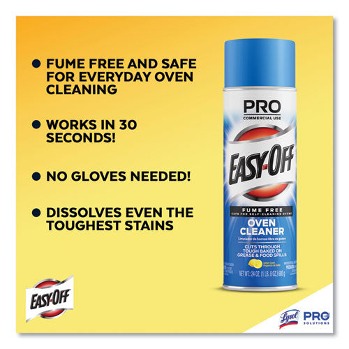 Fume-free Max Oven Cleaner, Foam, Lemon, 24 Oz Aerosol Spray