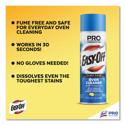 Fume-free Max Oven Cleaner, Foam, Lemon, 24 Oz Aerosol Spray