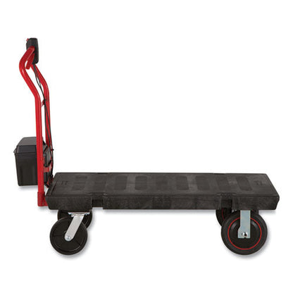 Motorized Kit For 24" X 48" Platform Trucks, Medium, Dc Motor, 60 V Lithium-ion Battery, 0.5 Mph To 3 Mph, Black/red