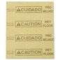Over-the-spill Pad, Caution Wet Floor, 16 Oz, 16.5 X 20, 22 Sheets/pad