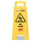 Caution Wet Floor Sign, 11 X 12 X 25, Bright Yellow, 6/carton