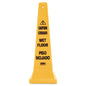 Multilingual Wet Floor Safety Cone, 12.25 X 12.25 X 36