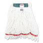 Web Foot Shrinkless Looped-end Wet Mop Head, Cotton/synthetic, Medium, White, 6/carton