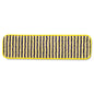 Microfiber Scrubber Pad, Vertical Polyprolene Stripes, 18", Yellow, 6/carton
