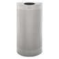 Designer Line Silhouettes Waste Receptacle, 12 Gal, Steel, Silver Metallic