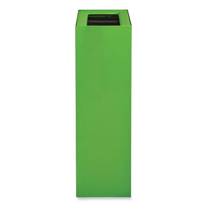 Mixx Recycling Center Rectangular Receptacle, 29 Gal, Steel, Green, Ships In 1-3 Business Days