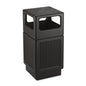 Canmeleon Recessed Panel Receptacles, Side-open, 38 Gal, Polyethylene, Black