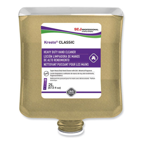 Kresto Classic Heavy Duty Hand Cleaner Manual Cartridge, Fougere Scent, 2 L Cartridge Refill, 4/carton