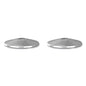 Adjusta-tape Crowd Control Stanchion Base Only, Polished Aluminum, 14" Diameter, Silver, 2/box