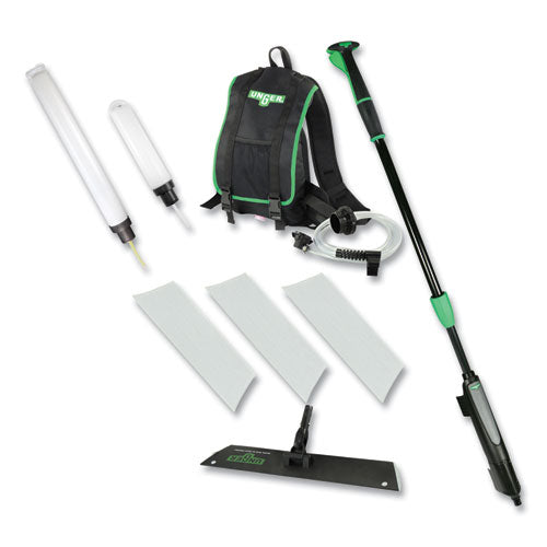 Excella Floor Finishing Kit, 20" Head, 48" To 65" Black/green Plastic Handle