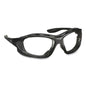 Seismic Sealed Eyewear, Black Polycarbonate Frame, Clear Polycarbonate Lens