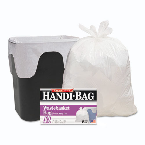 Super Value Pack, 8 Gal, 0.6 Mil, 22" X 24", White, 130/box