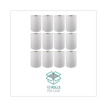 Hardwound Roll Towels, 1-ply, 8" X 350 Ft, White, 12 Rolls/carton