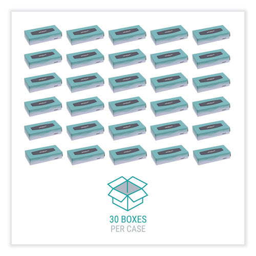 Facial Tissue, 2 Ply, White, Flat Pop-up Box, 100 Sheets/box, 30 Boxes/carton